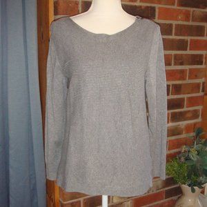 Jones New York Zipped Shoulder Sweater M